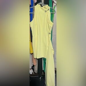 House of CB Asymmetrical Yellow Dress